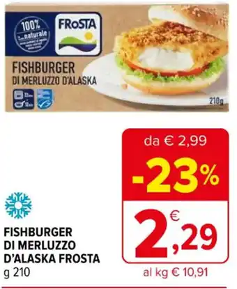 Iperal FISHBURGER DI MERLUZZO D'ALASKA FROSTA g 210 offerta