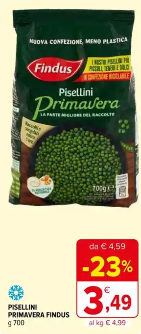 Iperal PISELLINI PRIMAVERA FINDUS g 700 offerta