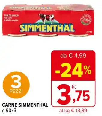 Iperal CARNE SIMMENTHAL g 90 x 3 offerta