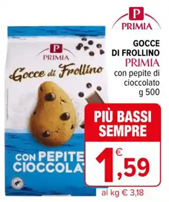 Iperal GOCCE DI FROLLINO PRIMIA con pepite di cioccolato g 500 offerta