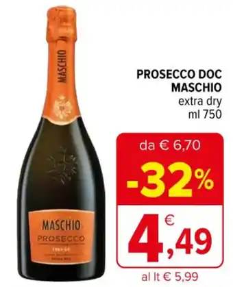Iperal PROSECCO DOC MASCHIO extra dry ml 750 offerta