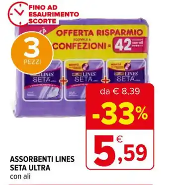 Iperal ASSORBENTI LINES SETA ULTRA con ali offerta