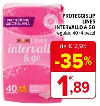 Iperal PROTEGGISLIP LINES INTERVALLO & GO regular, 40+4 pezzi offerta