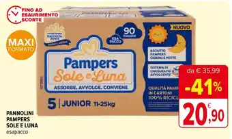 Iperal PANNOLINI PAMPERS SOLE E LUNA esapacco offerta