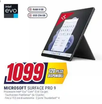 Trony MICROSOFT SURFACE PRO 9 offerta