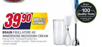 Trony BRAUN FRULLATORE AD IMMERSIONE MQ3005WH CREAM offerta