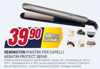 Trony REMINGTON PIASTRA PER CAPELLI KERATIN PROTECT S8540 offerta