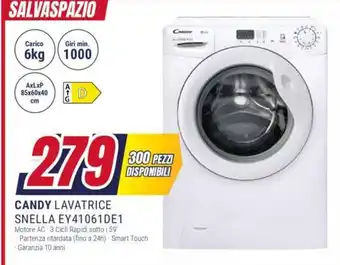 CANDY LAVATRICE SNELLA EY41061DE1