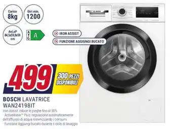 Trony BOSCH LAVATRICE WAN24198IT offerta