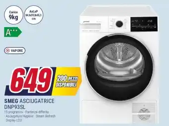 SMEG ASCIUGATRICE DNP93SL