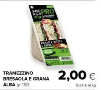 Oasi TRAMEZZINO BRESAOLA E GRANA ALBA gr 150 offerta