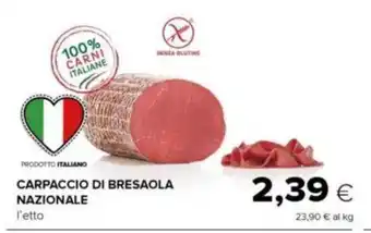 Oasi CARPACCIO DI BRESAOLA NAZIONALE l'etto offerta