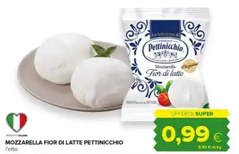 Oasi MOZZARELLA FIOR DI LATTE PETTINICCHIO l'etto offerta