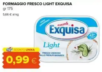 Oasi FORMAGGIO FRESCO LIGHT EXQUISA gr 175 offerta