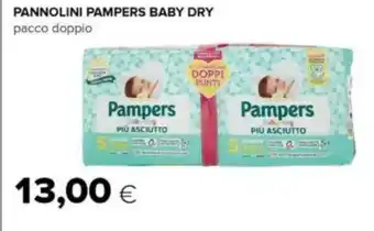 Oasi PANNOLINI PAMPERS BABY DRY pacco doppio offerta