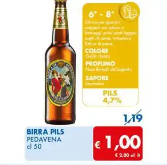 MD Discount BIRRA PILS PEDAVENA cl 50 offerta