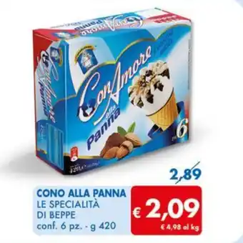 MD Discount CONO ALLA PANNA LE SPECIALITÀ DI BEPPE conf. 6 pz. - g 420 offerta