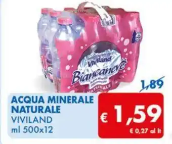 MD Discount ACQUA MINERALE NATURALE VIVILAND ml 500x12 offerta