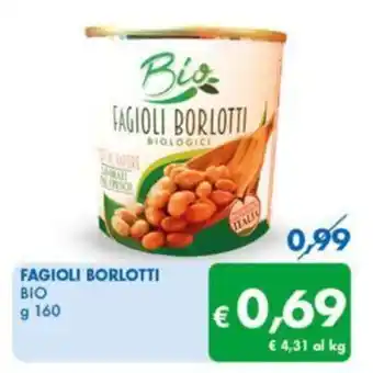 MD Discount FAGIOLI BORLOTTI BIO g 160 offerta