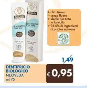 MD Discount DENTIFRICIO BIOLOGICO NEOVEDA ml 75 offerta