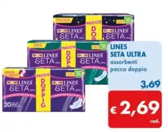 MD Discount LINES SETA ULTRA assorbenti pacco doppio offerta