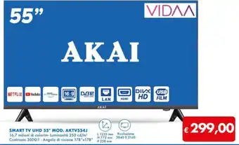 MD Discount AKAI SMART TV UHD 55" MOD. AKTV554J offerta