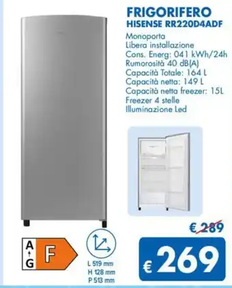 MD Discount FRIGORIFERO HISENSE RR220D4ADF offerta