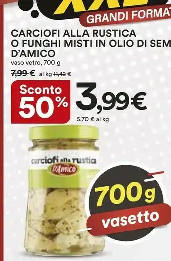 Coop D'Amico Carciofi Alla Rustica O Funghi Misti In Olio Di Semi offerta