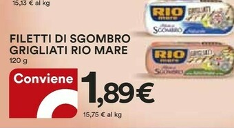 Coop Rio Mare Filetti di sgombro offerta