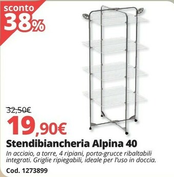 Brico Io Stendibiancheria Alpina 40 offerta