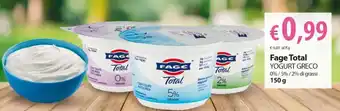 Extra Supermercati Fage Total YOGURT GRECO 150 g offerta