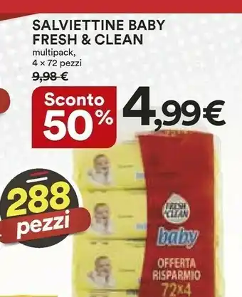 Coop Fresh & Clean Salviettine Baby offerta