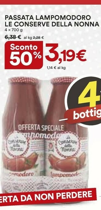 Coop Le Conserve della Nonna Passata Lampomodoro offerta