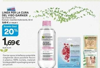 Coop Garnier Linea Per La Cura Del Viso offerta
