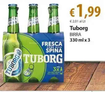 Extra Supermercati Tuborg BIRRA 330 ml x 3 offerta