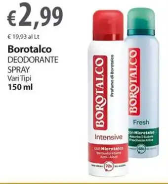 Extra Supermercati Borotalco DEODORANTE SPRAY Vari Tipi 150 ml offerta