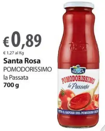 Extra Supermercati Santa Rosa POMODORISSIMO la Passata 700 g offerta