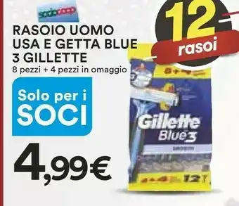 Coop Gillette Rasoio Uomo Usa E Getta Blue 3 offerta