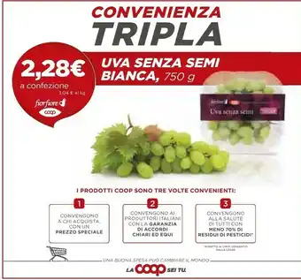Coop Ipercoop Uva Senza Semi Bianca offerta