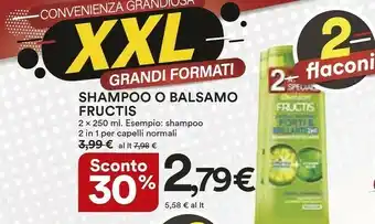 Coop Garnier Shampoo O Balsamo Fructis offerta