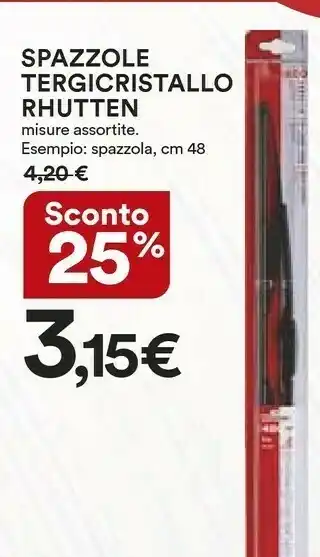Coop Rhütten Spazzola Tergicristallo 48cm, Singola offerta