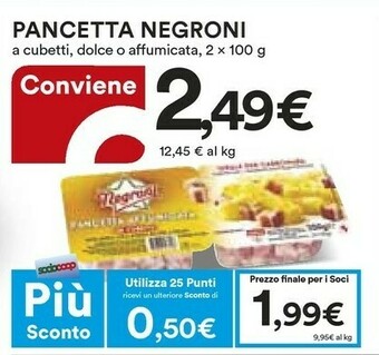 Coop Negroni Pancetta Affumicata A Cubetti offerta