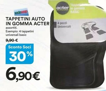 Coop Acter Tappetini Auto In Gomma offerta