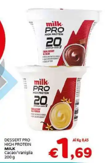 Crai DESSERT PRO HIGH PROTEIN MILK Cacao/Vaniglia 200 g offerta