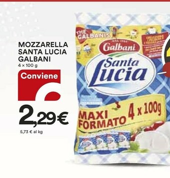 Coop Galbani Mozzarella Santa Lucia 100 G(ml) offerta