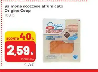 Coop Salmone Scozzese Affumicato Origine