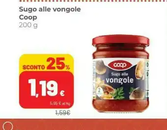 Coop Sugo Alle Vongole offerta