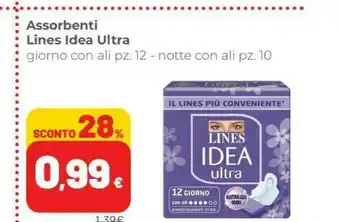 Coop Lines Idea Ultra Assorbenti Giorno Con Ali / Notte Con Ali offerta