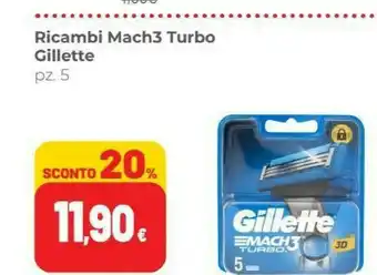 Coop Gillette Ricambi Mach3 Turbo offerta