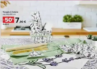 Carrefour Tovaglia In Cotone Mis 140x180 offerta